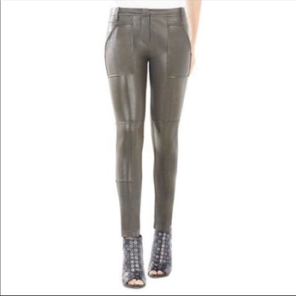 BCBGMAXAZRIA Green Connor Faux Leather Legging